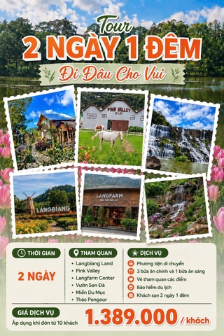 Tour 2N1D La Cà 2 Ngày Đà Lạt