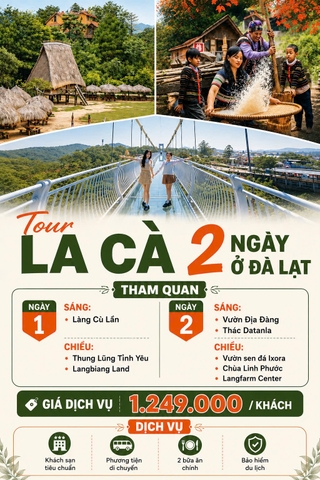 Tour 2N1D La Cà 2 Ngày Đà Lạt