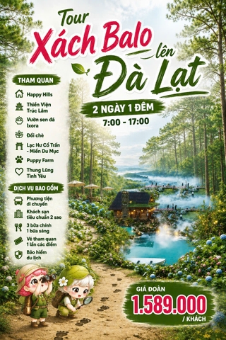 Tour 2N1D Xách Balo Lên Đà Lạt