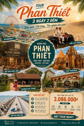Tour 3N2D Vui Chơi Phan Thiết