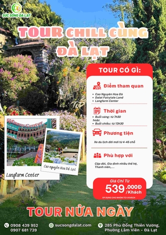 TOUR CHILL CÙNG ĐÀ LẠT I TOUR NỬA NGÀY