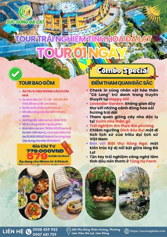 TOUR TRẢI NGHIỆM TINH HOA ĐÀ LẠT MỚI & CŨ I TOUR 1 NGÀY