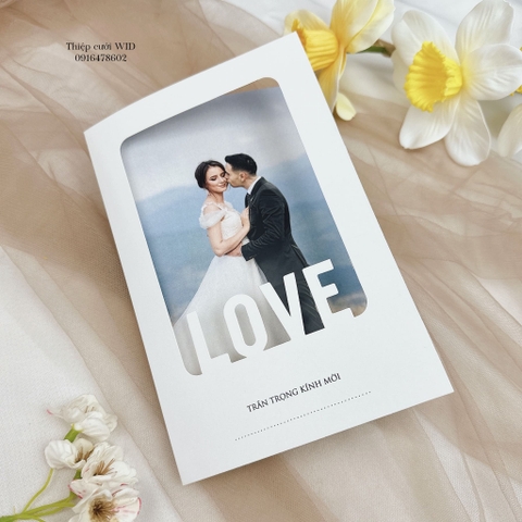 Gập 3 chữ LOVE - In ảnh, số cắt laze nổi bật