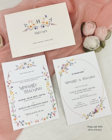 PB 513 - Thiệp hoa nhí VIntage