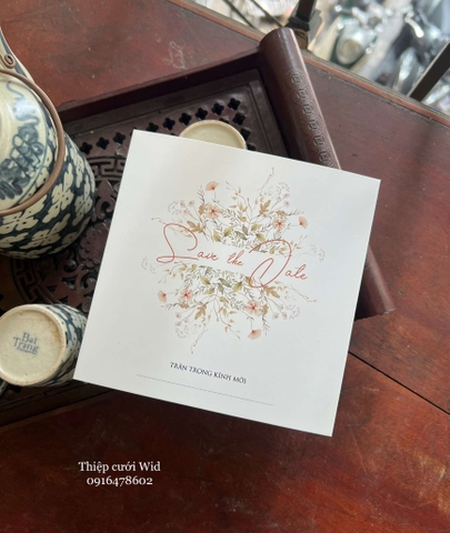 459 Vuông - Thiệp hoa nhí Vintage