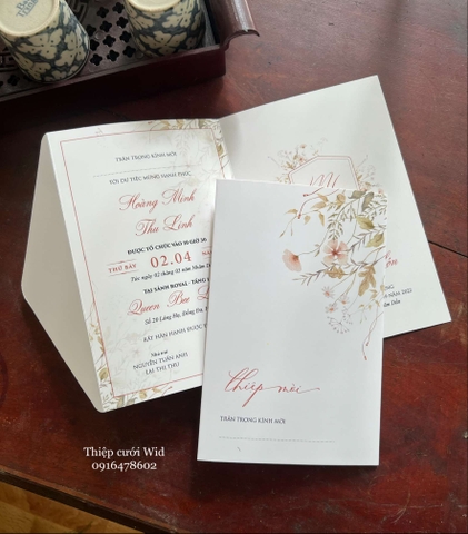 459 CN - Thiệp hoa nhí Vintage