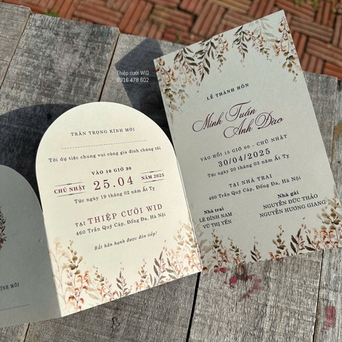 Oval 465 ziczac - Thiệp họa tiết Vintage hiện đại, sang trọng