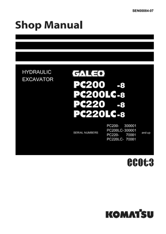 Shop Manual Komatsu PC200-8 Ecot3