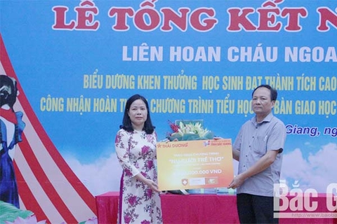 Công ty Sao Thái Dương trao quà tặng đến 300.000 người dân trong chương trình “Nụ cười trẻ thơ” tại Bắc Giang