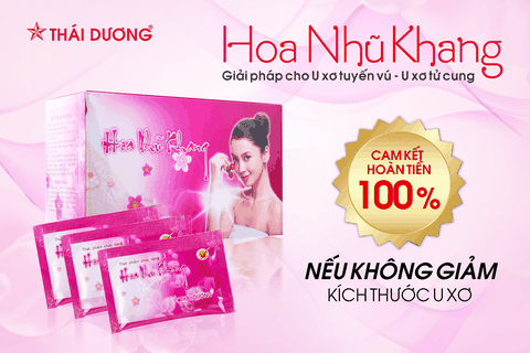 Hoa Nhũ Khang CAM KẾT HOÀN TIỀN 100% nếu kích thước u xơ không giảm.