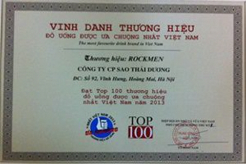 Rượu Rockmen được vinh danh thương hiệu đồ uống ưa chuộng nhất Việt Nam 2013