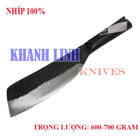Dao phay chặt (600-700gram) nhà bếp đặc biệt  Khánh Linh - Đa Sỹ làm bằng NHÍP 100%