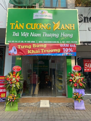 Tưng Bừng Khai Trương Cửa Hàng Trà Thái Nguyên Ngon Tân Cương Xanh Tại Thái Bình