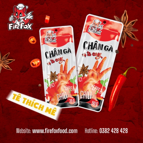 CHÂN GÀ FIREFOX VỊ TÊ CAY 35GR - BỊCH 30C TẶNG 3C