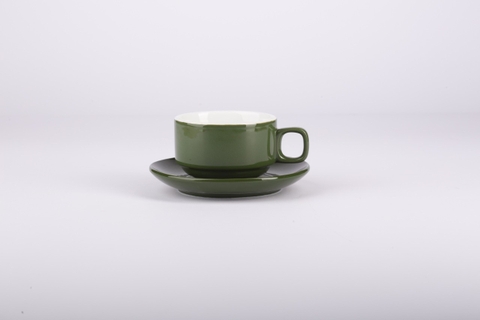 Tách Cafe vuông màu Crom