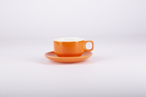 Tách Cafe vuông cam
