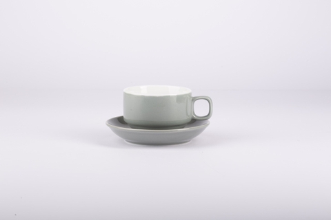 Tách Cafe vuông màu ghi