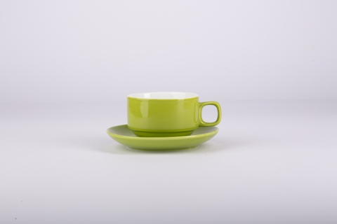 Tách Cafe vuông xanh cốm