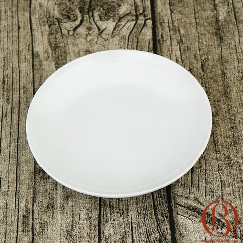 Đĩa Tròn Sâu Phi 25.5 cm Men Trắng
