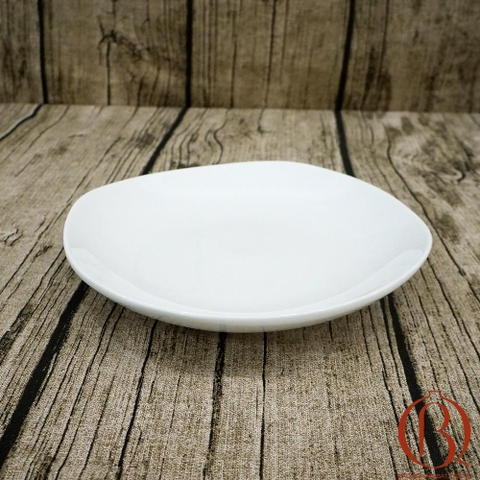 Đĩa Vuông Sâu 24.5 x 24.5 cm Men Trắng