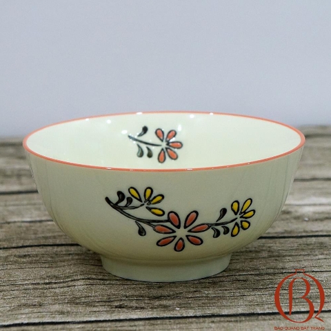 Tô Tròn Phi 17.5 cm Men Rong Hoa Cành