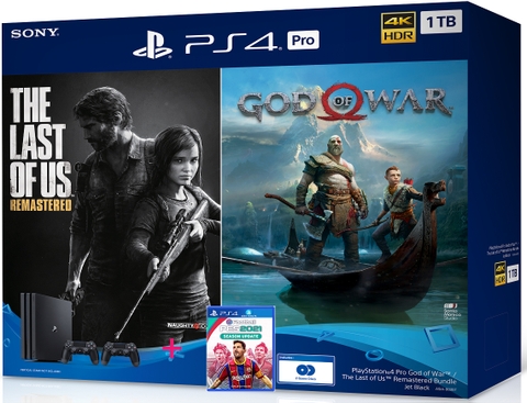 Máy PS4 Pro 1TB OM Bundle 2 Tay Tặng Kèm 3 game (hàng chính hãng)