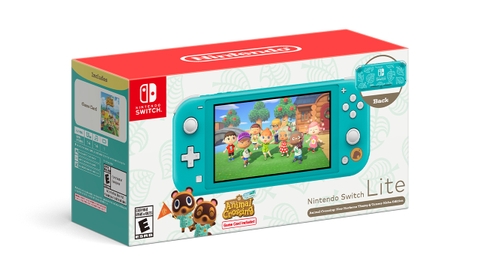 Máy Switch Lite Animal Crossing: New Horizons Bundle (Timmy & Tommy Aloha Edition)