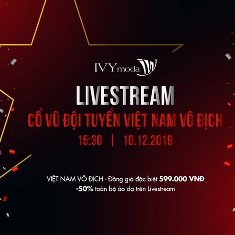 Livestream chương trình khuyến mãi giảm 50% áo dạ thời trang