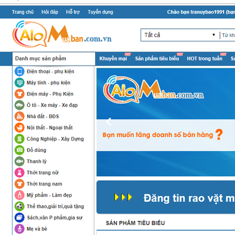 Thu âm quảng cáo cho trang web thương mại điện tử Alomuaban.com