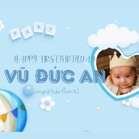 Dựng video kỷ niệm lễ thôi nôi cho bé Vũ Đức An