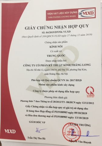 giấy chứng nhận hợp quy kính siêu trong