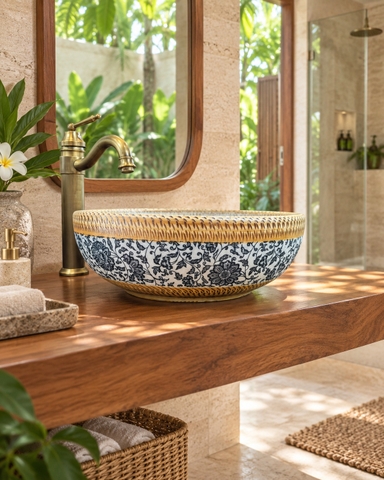 Chậu sứ mỹ thuật Haduvico - LVB055