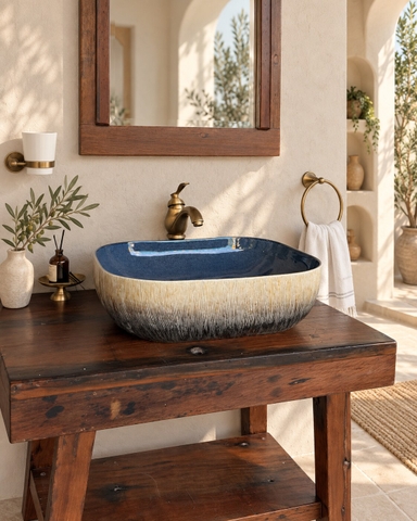 Chậu sứ mỹ thuật Haduvico - LVB084
