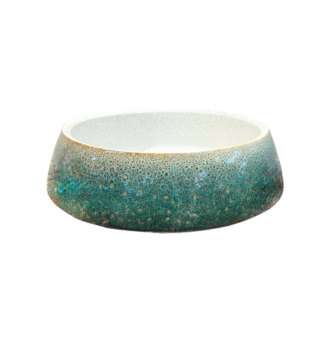 Chậu sứ mỹ thuật men ngọc xanh Haduvico - LVB086