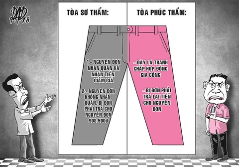 Tòa đau đầu vì 2 người đàn ông tranh chấp… 3 cái quần