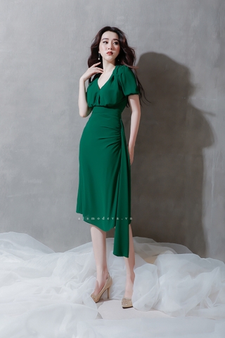 D0163 - Đầm Maxi Xanh Lá