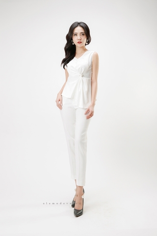 A0202 - Áo Chốt Eo Ngọc Trai