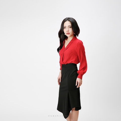A0208 - Áo Sơ-mi Cổ Lật