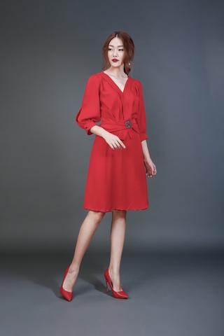 D0129 - Đầm Chữ A Tay Xẻ