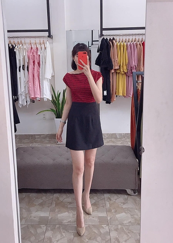 A0300 - Áo Caro Đỏ Sole