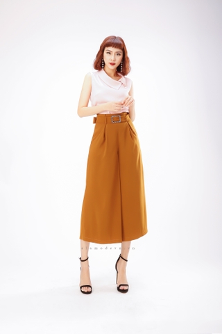 A0275 - Áo Hồng Cổ Lật Xéo Cài Trâm