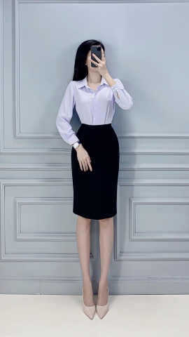 Áo Sơ mi lụa tay dài - A0219