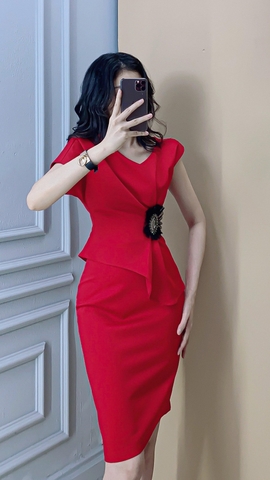 Váy bút chì vạt xéo - V0074