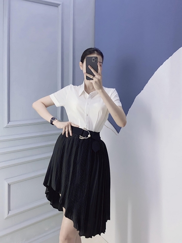 Váy xếp ly có belt - V0105