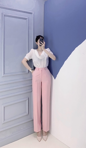 Áo tằm nhung cổ đỗ - A0323