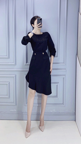 Áo lụa cổ trỏn diễu ly - A0409