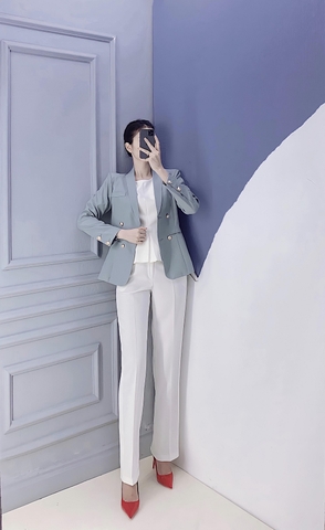 Áo Vest xanh Korea - A0417