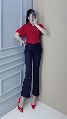 Áo Crop túi hộp tay ngắn - A0454