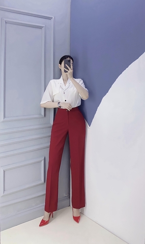 Quần suông đỏ - Q0049