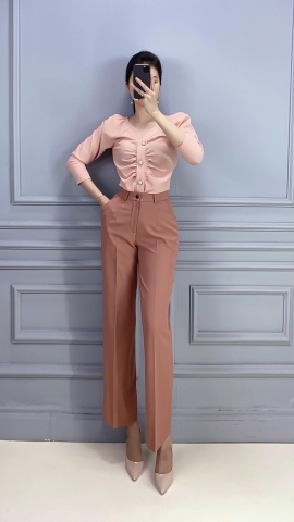 Áo kiểu cổ tim - A0490
